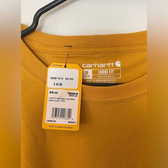 Carhartt Loose Fit Lightweight Long-sleeve Graphic Script Tee - Medium - Picture 6 of 7